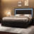 Gerasim Queen Black Tufted Low Profile Standard Bed with LED Lights-1585578423-1585578421