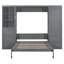 Grand lit escamotable mural avec placard, tiroirs et tablettes-1396095095