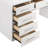 Glossy White 9-Drawer Vanity Desk