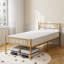 Base de lit simple en métal avec tête de lit et pied de lit 13,7 pouces, base de matelas en métal avec lattes métalliques solides, rangement sous le lit, aucun sommier nécessaire