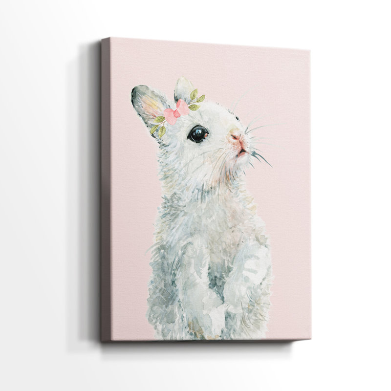 Lapin habillé - Cavas enveloppés de galerie, H 18 po x l 12 po