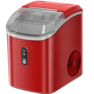 55lbs/24H,Nugget Ice Maker Countertop,,Self-Cleaning,Crushed Ice Makers  Silver