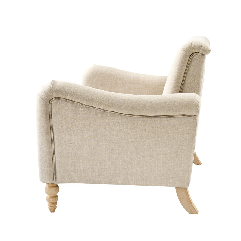 Terren 50.5" W Linen Upholstered Loveseat, Linen