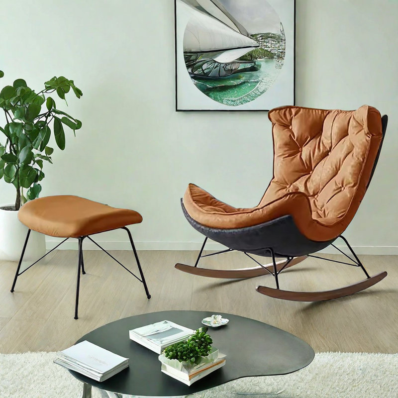Chaise berçante Nordic, Orange