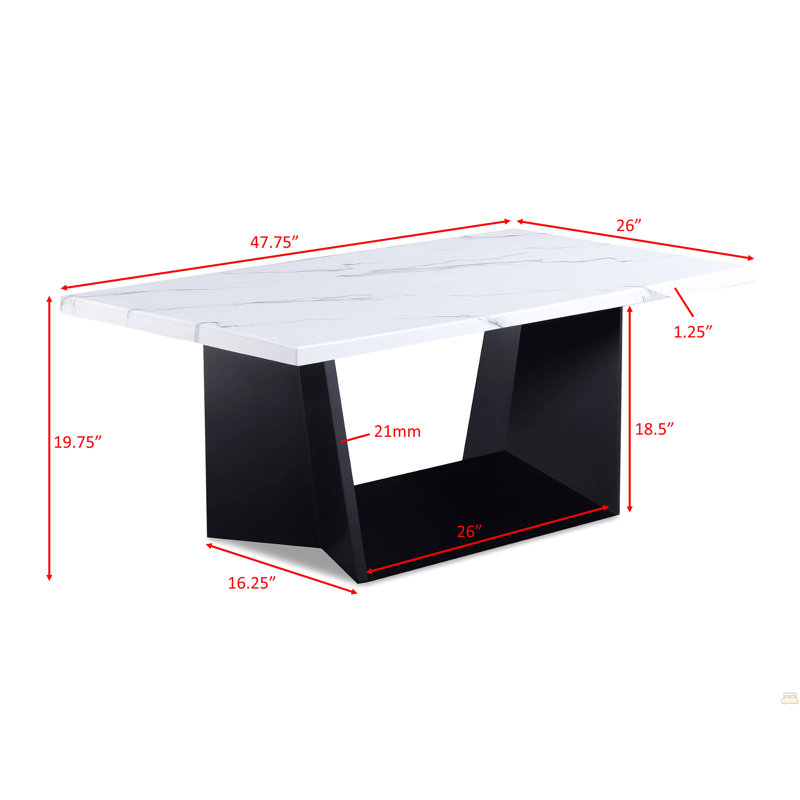 3Pc Modern Cocktail Set Coffee Table End Table