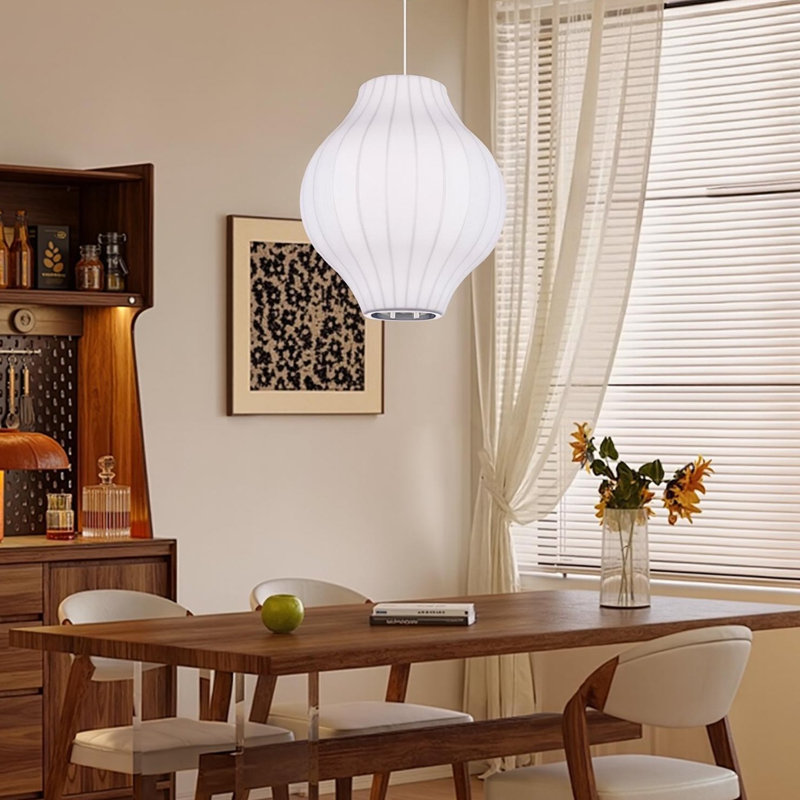 Luminaire suspendu lanterne sculpturale 1 lumière, H 16,92 po x l 15,74 po x P 15,74 po