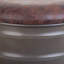 Adely 31cm Wide Faux Leather Tufted Cylinder No Pattern Cube Ottoman