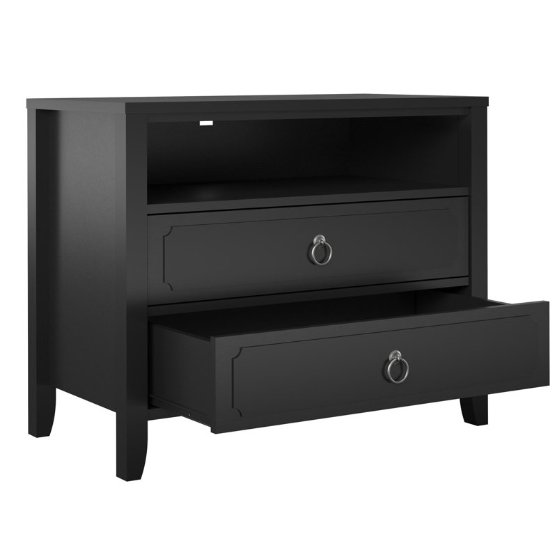 Her Majesty 2 - Drawer Nightstand, Black