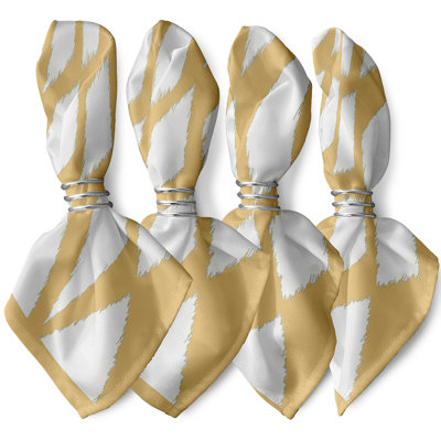 Figaro Polyester Geometric Square Napkin