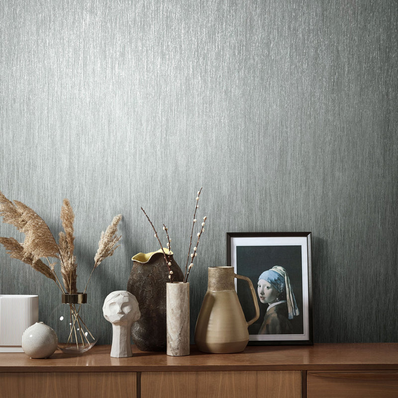 Jerez Waterfall Effect Sheen Textured Wallpaper Roll 10.05m x 0.70m, Grey