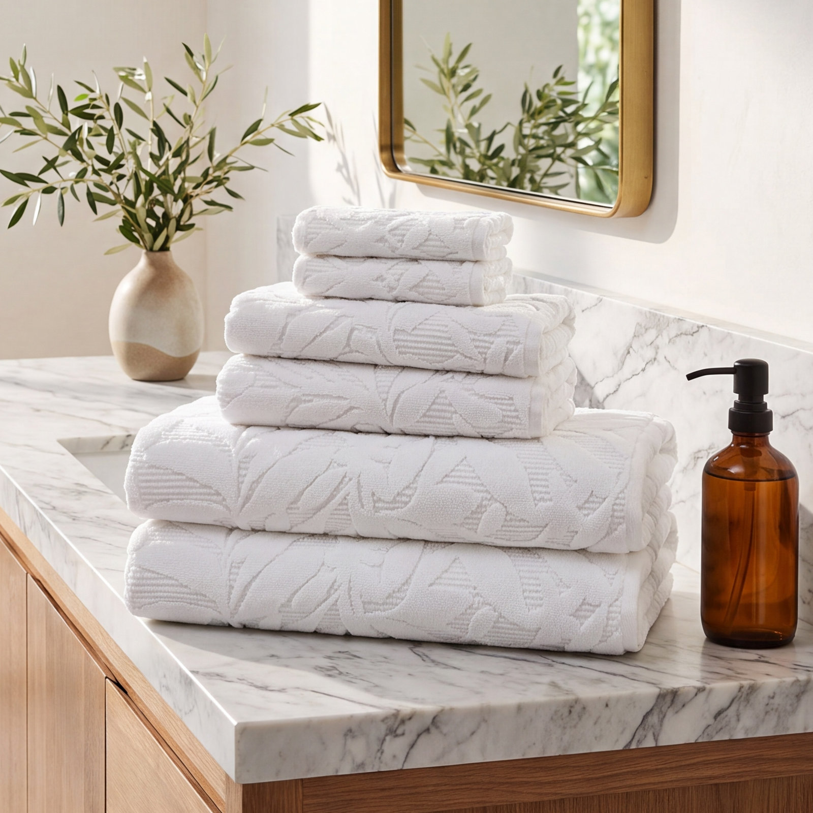 Cotton Washcloth, White