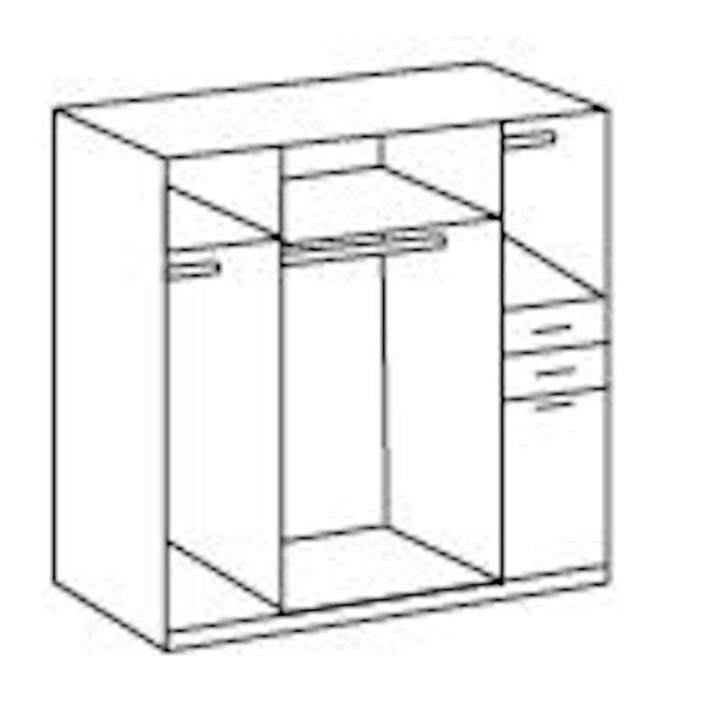 Lilianka 4 Door Manufactured Wood Wardrobe