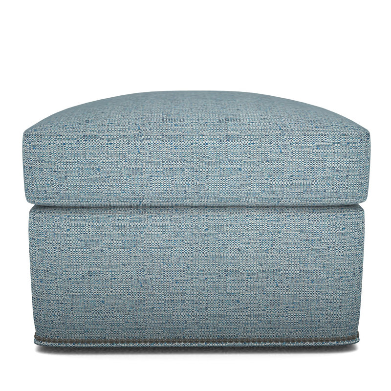 McKinley Base to the Floor Ottoman, Tuck Cobalt