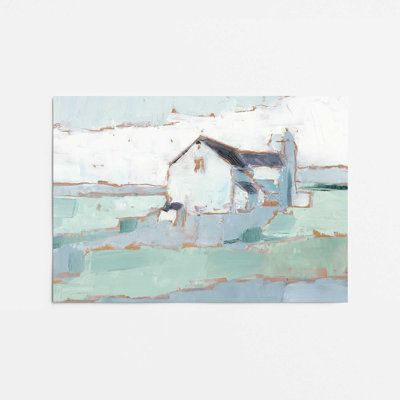 Farmhouse on Open Fields I Print in a Frame