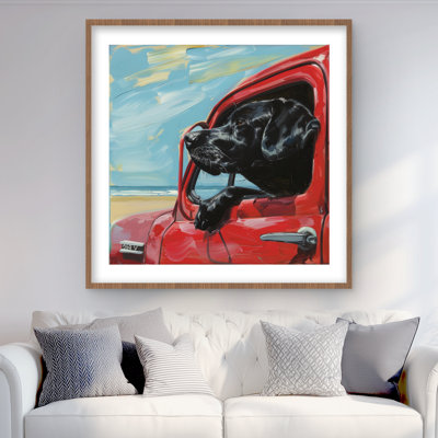 Travel Buddy - Beige Framed Matted Print for Home Decor