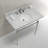Kingston Brass Edwardian 36-Inch Carrara Marble Console Sink with Brass Legs (8-Inch, 3-Hole)-50579993