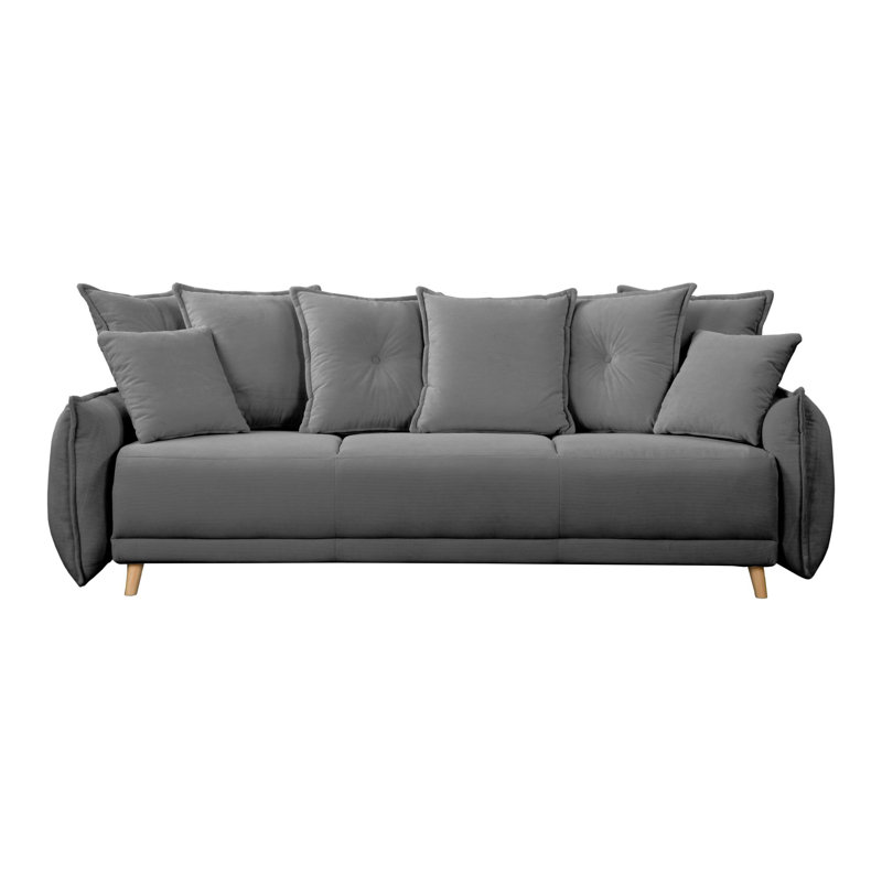 Lazy Lukka 3 Seater Corduroy Sofa Bed, Grey