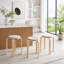 Upholstered Counter Stool with Solid Wood Frame