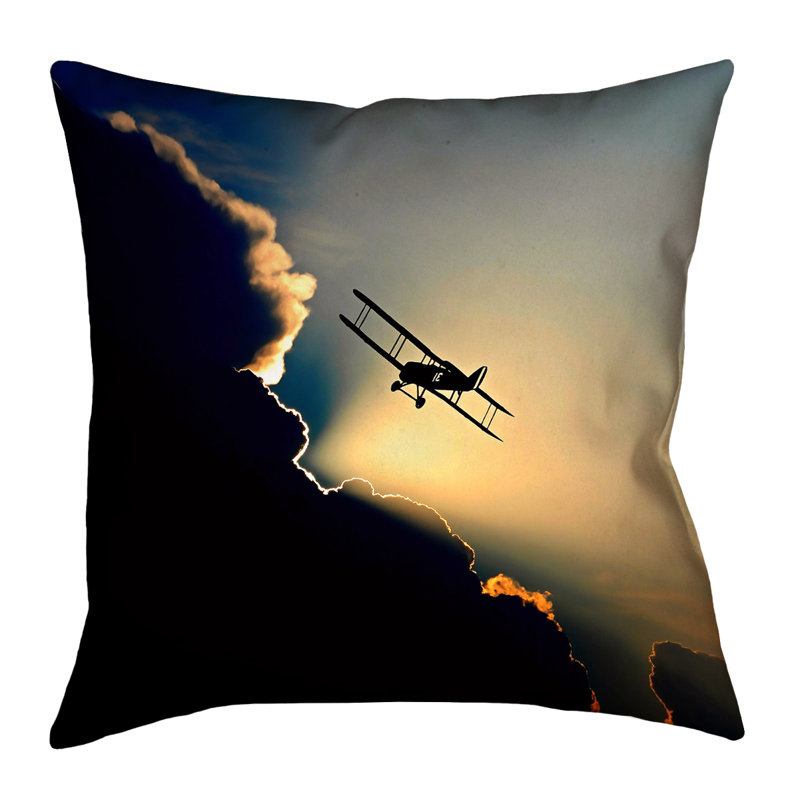 Housse de coussin carrée dans la surface cloud, H 16 po x l 16 po