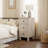 Nightstands Set Of 2, Fluted Night Stand With Charging Station, End Table With 2 Drawers & Doors, Bedside Table Wood Side Table For Bedroom, Beige-617888416