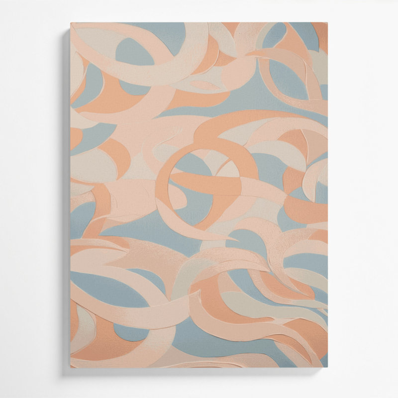 Abstract Shapes 33 Gray Canvas Wall Art, 18" H x 12" W