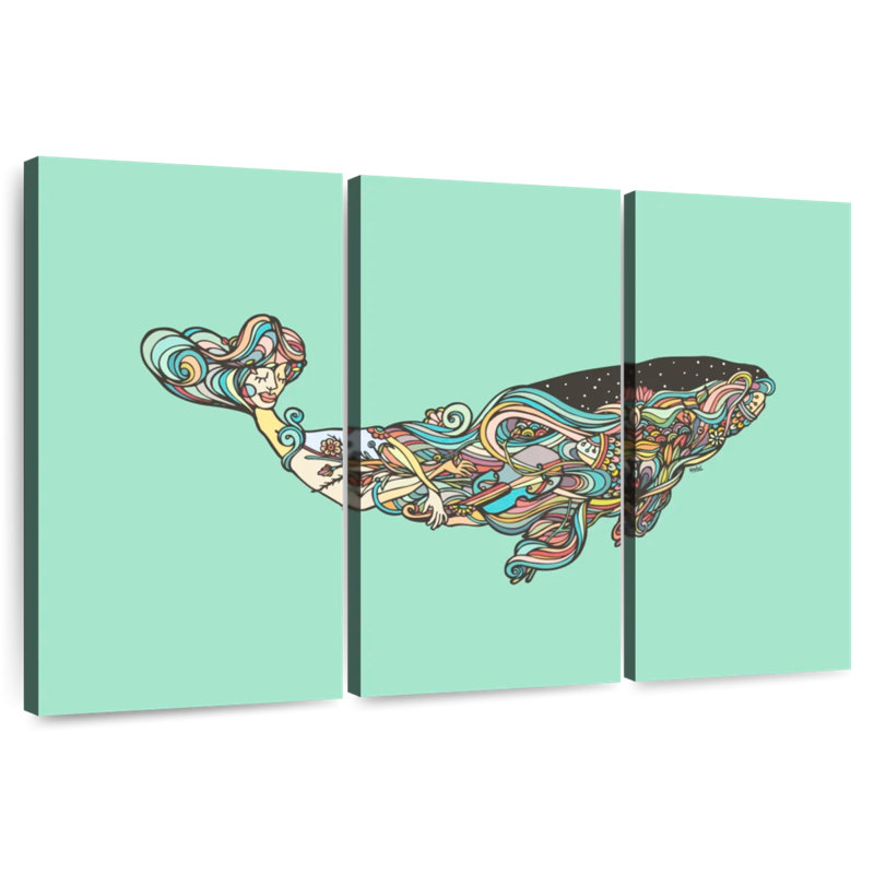 Brampt Vibrant Whale, 28" H x 45" W