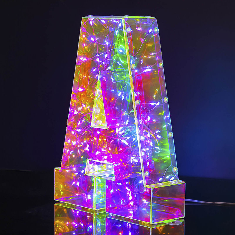 Saint-Valentin 100 perles de lampe à DEL, chiffres d'alphabet lumineux, lumières décoratives, lumières décoratives des fêtes, fête d'anniversaire de mariage