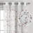 Ajay Floral Embroidered Sheer Grommet Single Curtain Panel-2085889613-2023136533