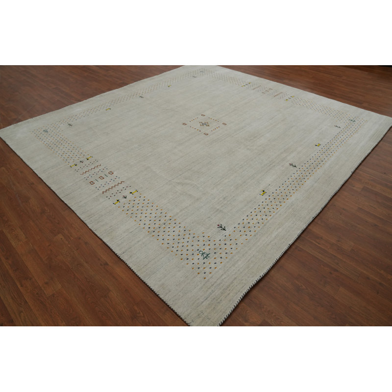 Tribal Gabbeh Style Square Area Rug 9x9