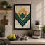 Golden Sunburst Art Deco - Wrapped Canvas-785032237-785032239