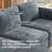 120.1" U-Shaped 7-Seater Modular Sectional Sofa with Storage Ottomans, Blue-176095620