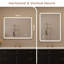 Harcrest Lighted Metal Framed Wall Mounted Bathroom in Gold-125873404