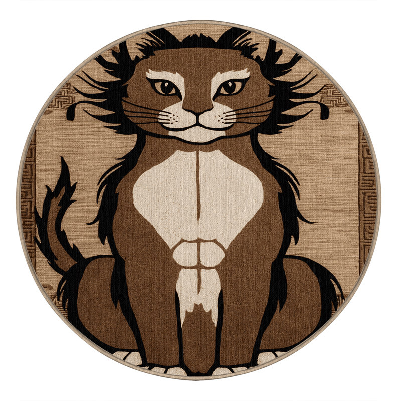  Tapis lavable Dragon Li, Rond 3 pi