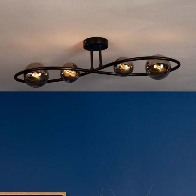 Lena Glass Semi Flush Mount