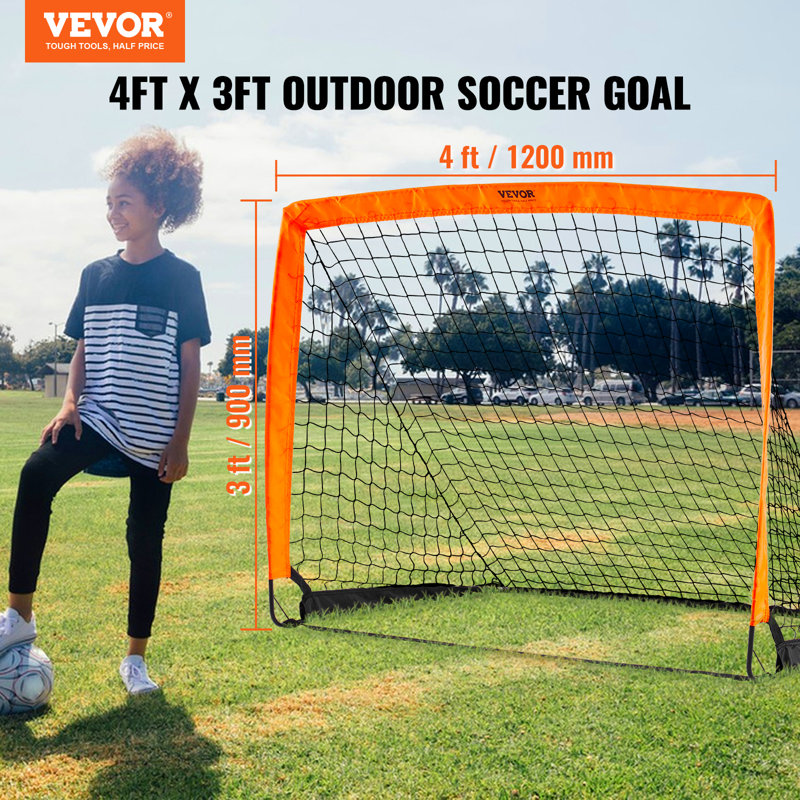 Soccer en plastique avec étui de transport VEVOR, H 36 po x l 48 po x P 36 po