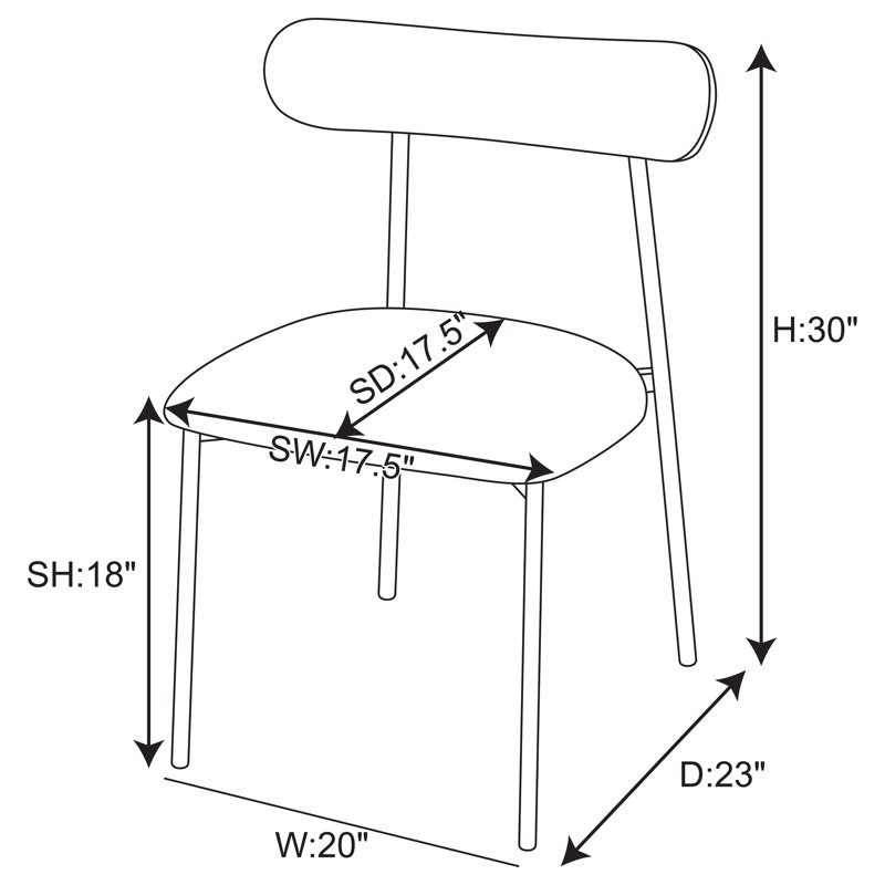 Chaise d'appoint Tabatha Boucle