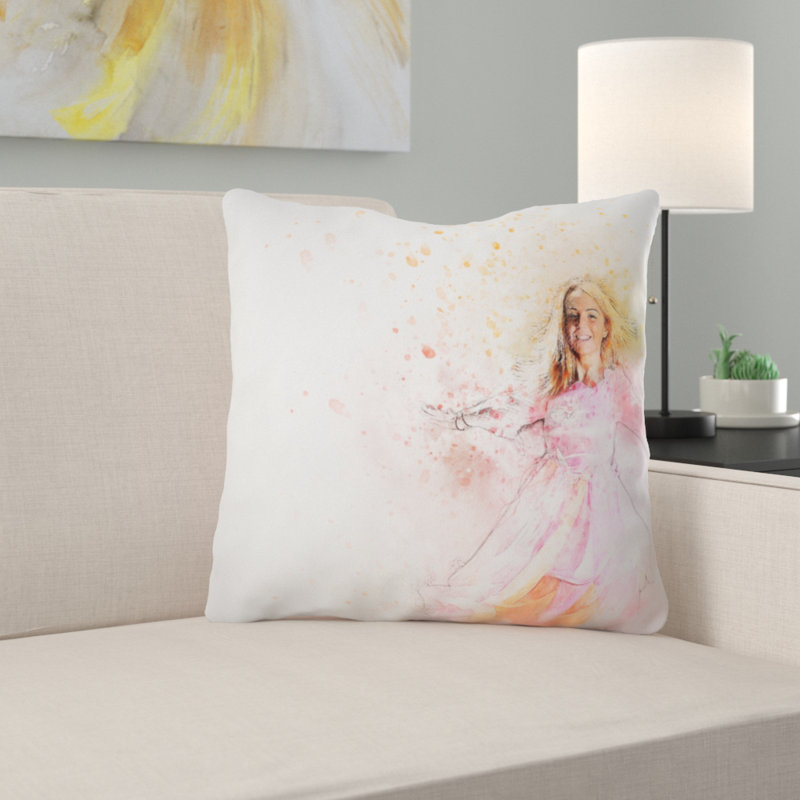 Reversible Throw Pillow, Microsuede, Indoor