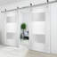 Portes blanches en verre givré Sete avec trousse de quincaillerie d'installation Sete-58144855-58144865