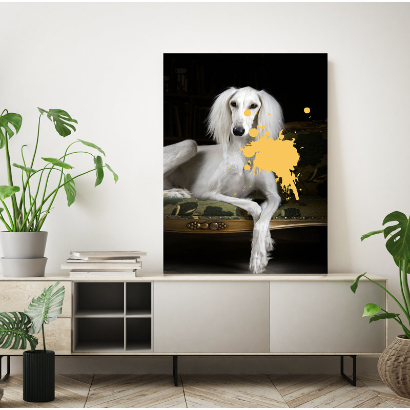 No Frame Print on Plastic / Acrylic, Yellow/Black/Green