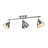 Drakeford 35.375'' 3 -Light Fixed Track Track Kit with Dimmable and Adjustable Head-543624333-661358204