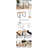 55.1"X31.4"X29.9" Rectangular Dining Table For 6, Industrial Style, 1.5" Thick Tabletop With Black Metal Legs, Kitchen And Living Room Table, 55.1"X31.4"X29.9", Fits 4-6, Space
