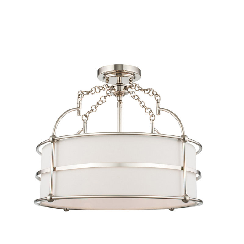 Carson 1 LT Polished Nickel Semi-Flush Mount Kalco