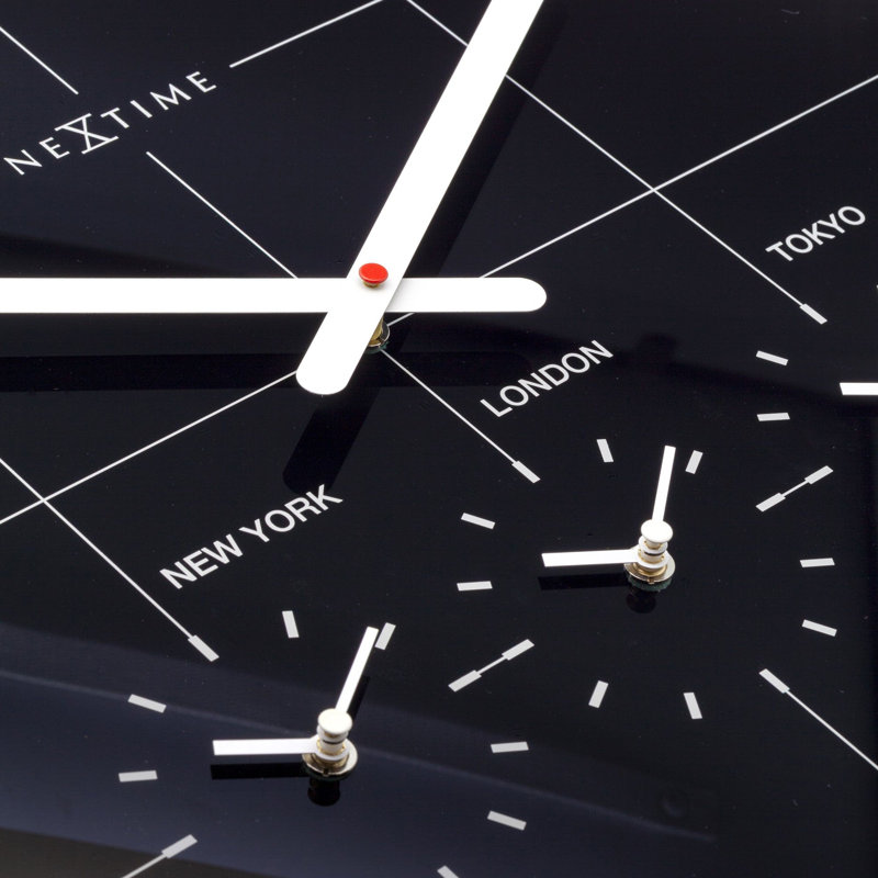 Glass Wall Clock, Black
