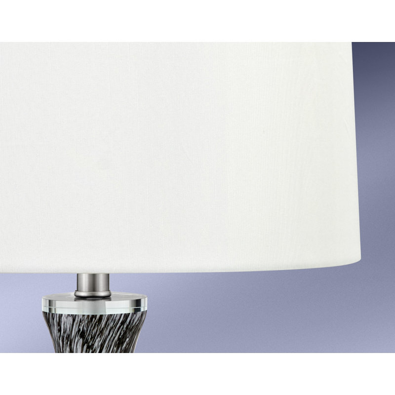Cinisello 30" Charcoal Grey and Light Grey Table Lamp with USB Port
