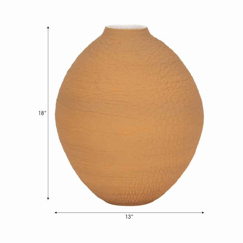 Hokku Designs 18" Baltra 3D Printed Vase, Apple Cinnamon