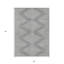 Tapis d'intérieur lavable à motif géométrique gris et ivoire 5 pi x 8 pi