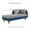 Canapé de rangement 65 po en polyuréthane bleu marine et velours gris clair-1684513083