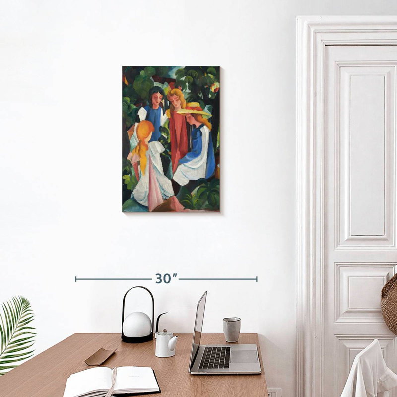 Four Girls, 24" H x 16" W