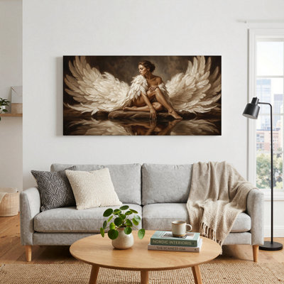 Angel Reflection Canvas Wall Art Oil Painting Print Set Of 1