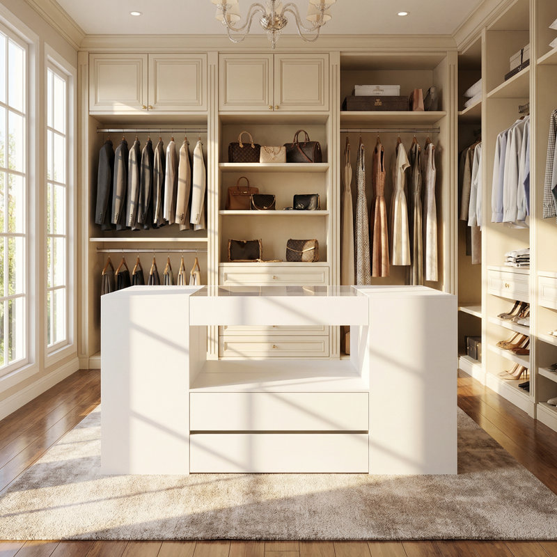 Fourteen Drawer Closet Island